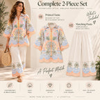 Women’s Boho Co Ord Set, Printed Shirt and Wide Leg Pants, 2 Piece Outfit, Vacation Outfit, Resort Wear, Matching Set, Summer Style