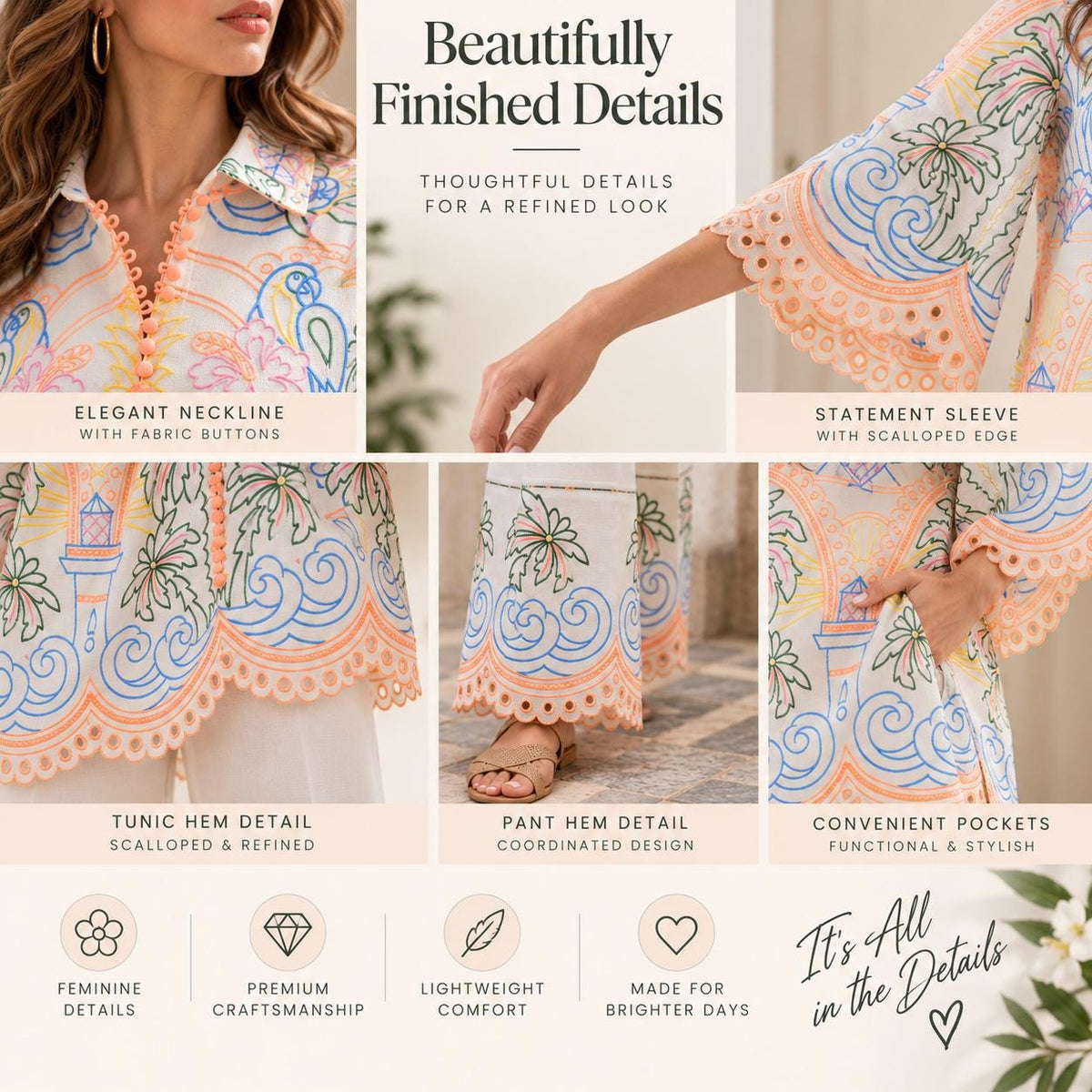 Women’s Boho Co Ord Set, Printed Shirt and Wide Leg Pants, 2 Piece Outfit, Vacation Outfit, Resort Wear, Matching Set, Summer Style