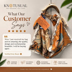 Handmade Beach Tote Bag, Wooden Fish Handle, Coastal Marine Print Shoulder Bag